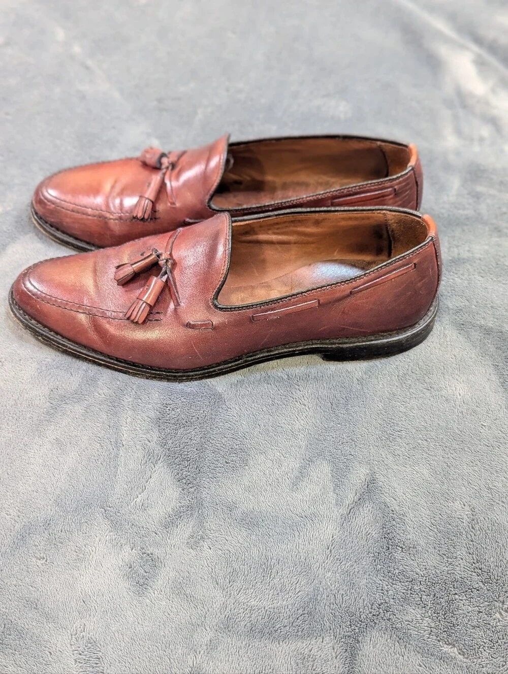 Allen Edmond Grayson Brown Leather Tassel Loafer Men's Size 9.5 Office Formal